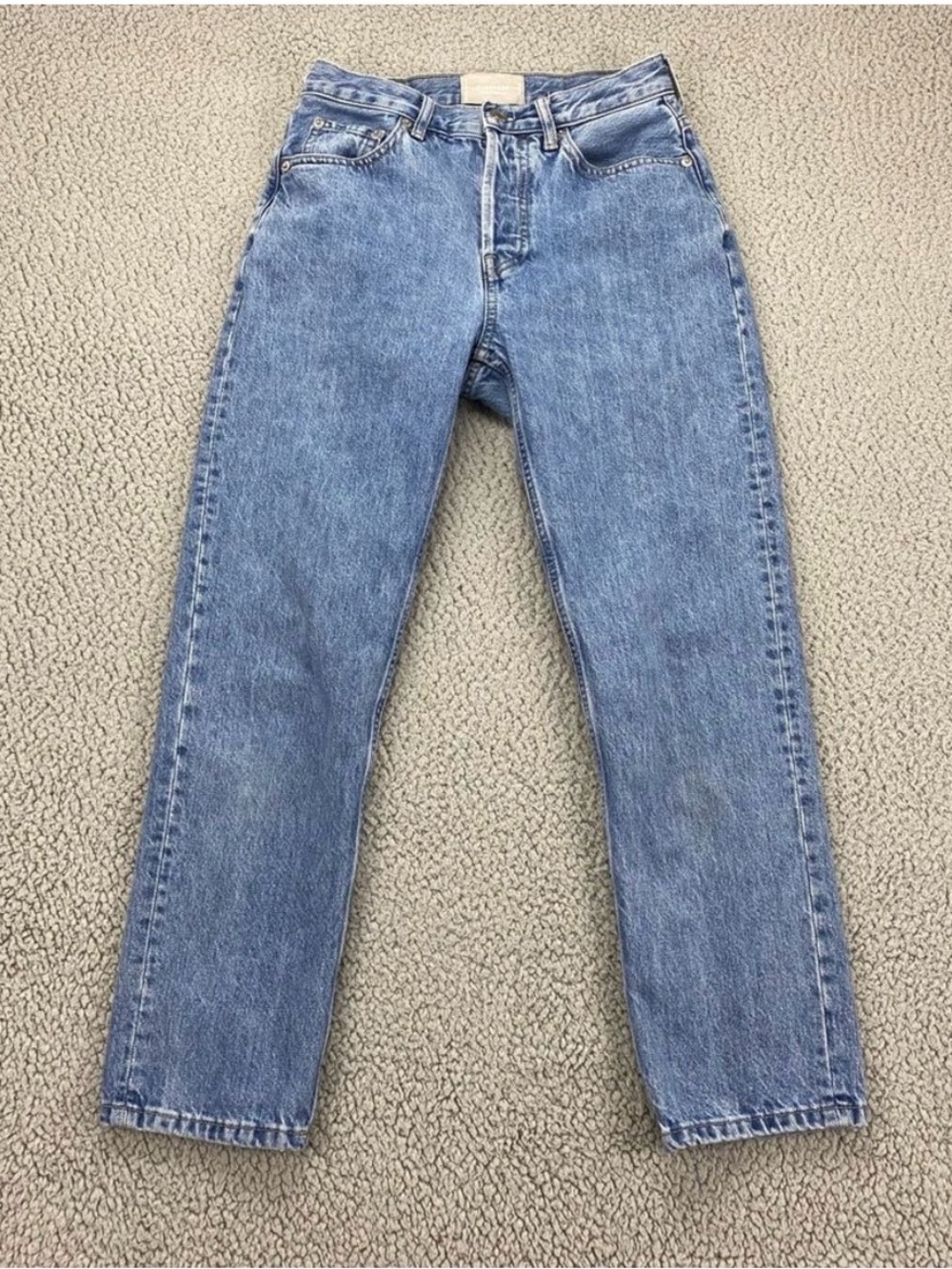 Everlane The 90s Cheeky Jean Light Wash Blue Organic Cotton 25 Crop Straight Leg